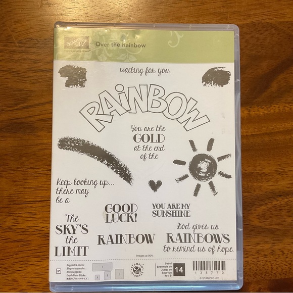 Stampin Up! Over the Rainbow set of 14 clear mount stamp set - Picture 1 of 6